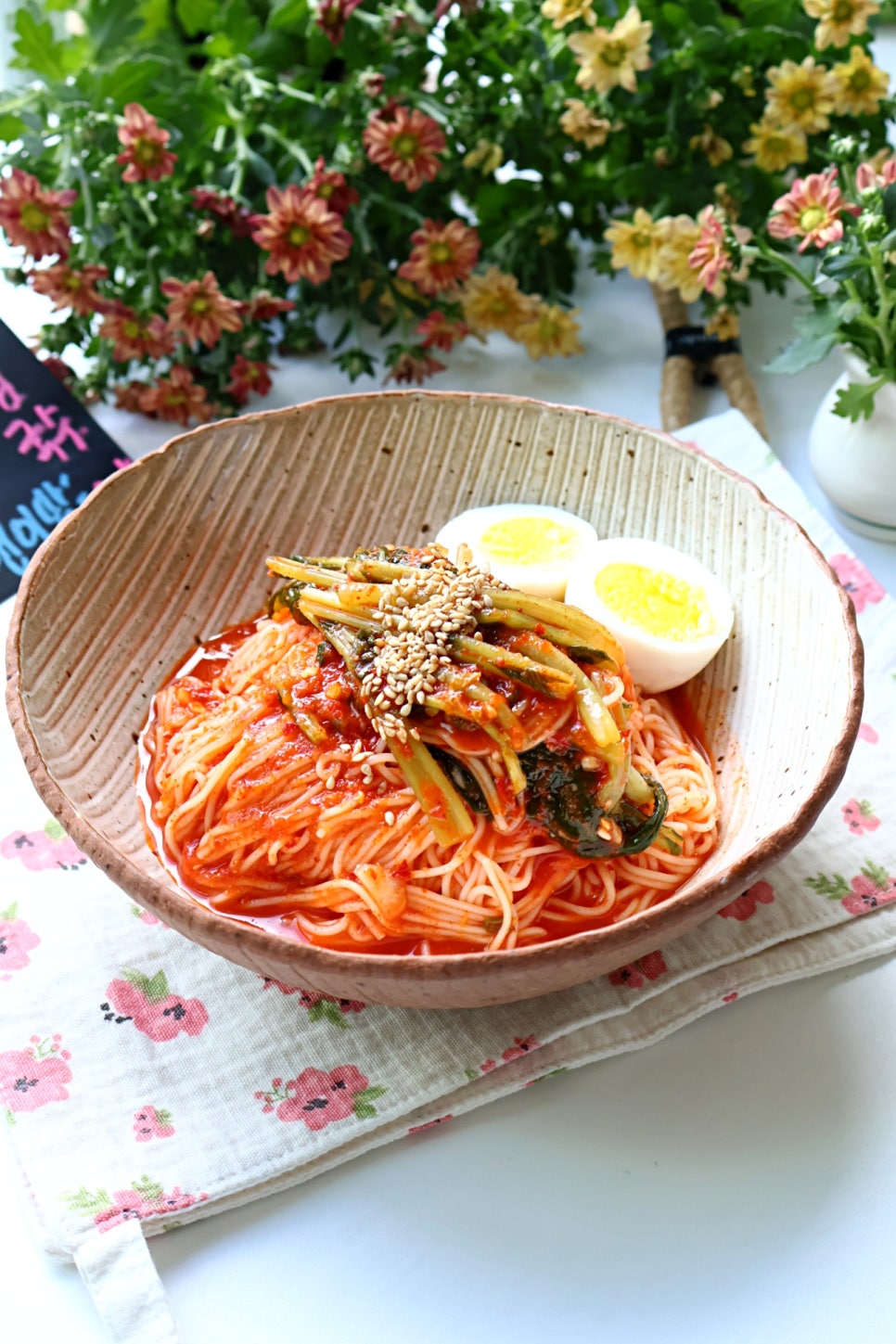 Yeolmu Bibim Guksu Recipe (Spicy Korean Noodles with Young Radish Kimchi)