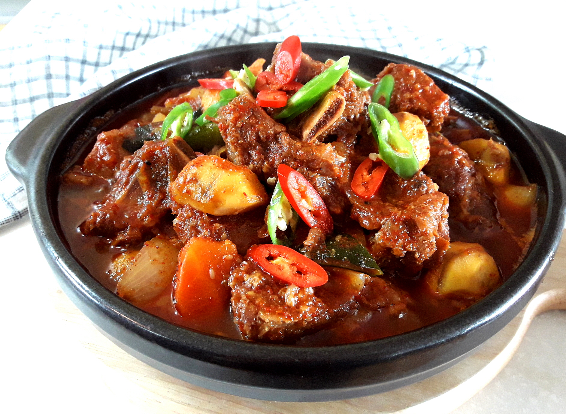 Spicy Galbijjim Recipe (Korean Spicy Braised Pork Ribs)